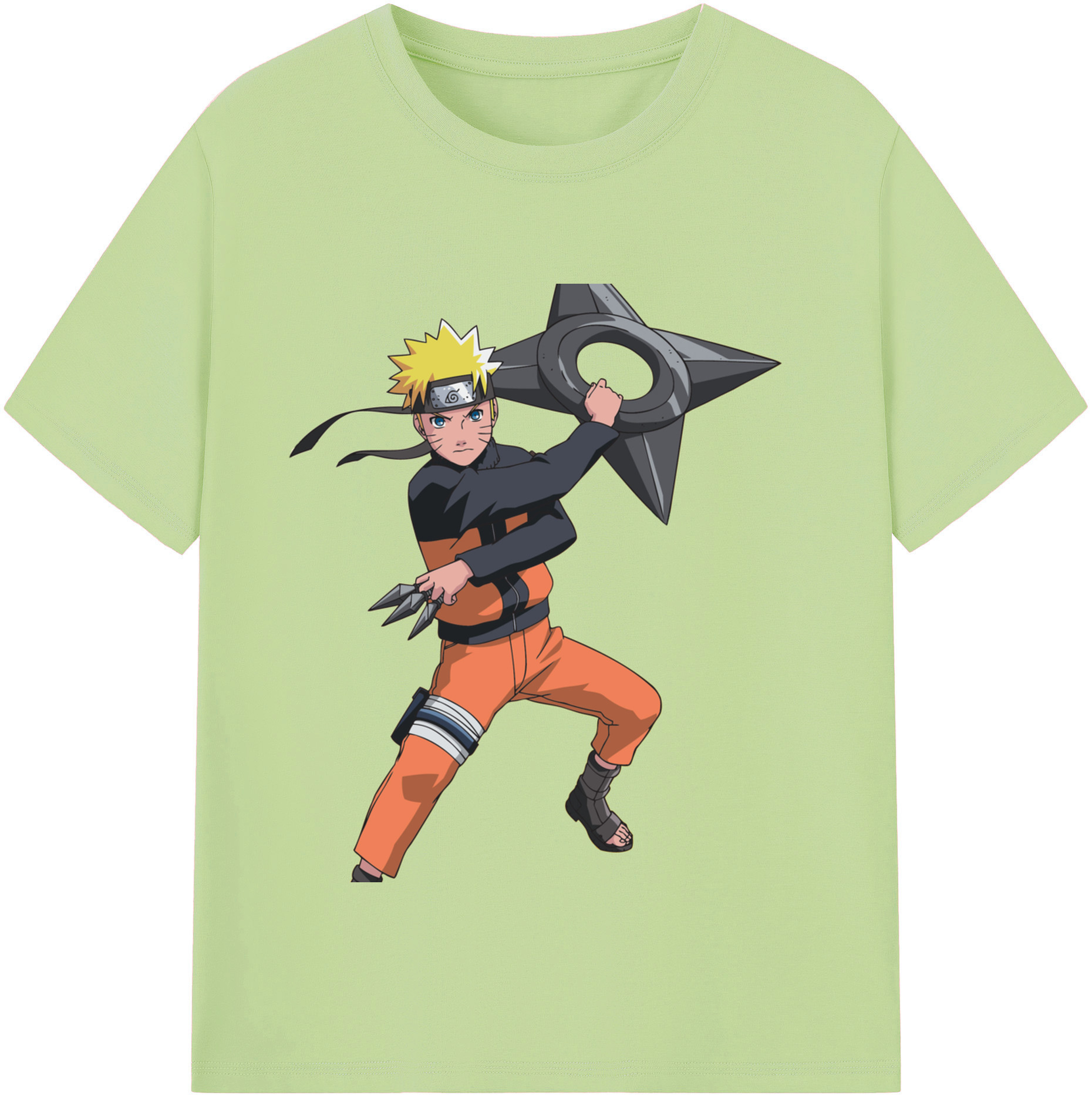 （画像用） NARUTO -ナルト- うずまき ナルト Uzumaki Naruto 綿100％半袖Tシャツ（フロントプリント）